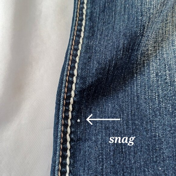 Twentyone Black Rue 21 Blue Jeans Straight Leg Dark Wash Embellished Size 9/10 - Picture 9 of 16